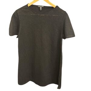 Eileen Fisher Cotton/Linen Roll Neck Crew Tunic